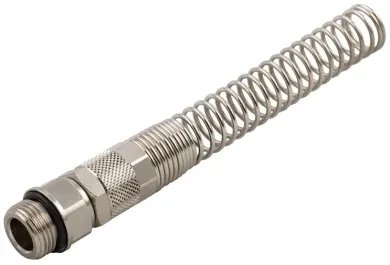 Racor Roscado Recto Orientable Macho Cilíndrico con O-Ring + Tuerca con Resorte
