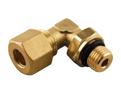 Racor Roscado en L Orientable Macho Cilindrico con O-Ring