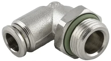 Racor Roscado en L Orientable Macho Cilíndrico con O-Ring