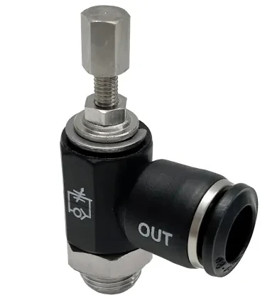 Reg. Caudal Unidireccional Orientable P/Cil Rosca Cilíndrica, Manual