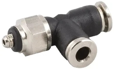 Racor Roscado en T Orientable Macho Lateral Cilíndrico con O-Ring