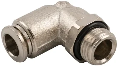 Racor Roscado en L Orientable Macho Cilíndrico con O-Ring