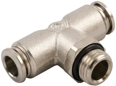 Racor Roscado en T Orientable Macho Cilíndrico con O-Ring