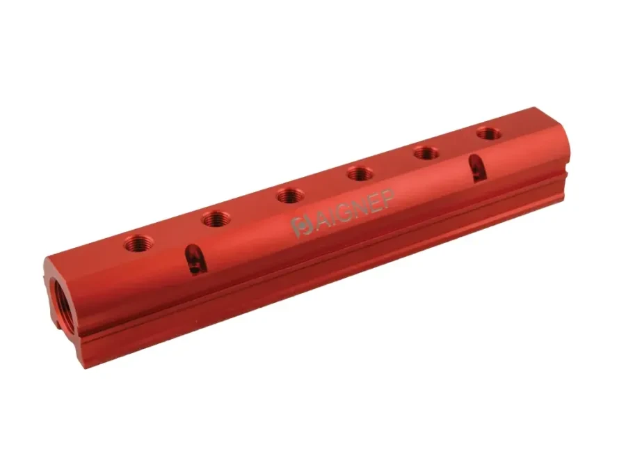 Regleta Simple en Aluminio "Rojo" 6049Ro 3/4-1/4 4